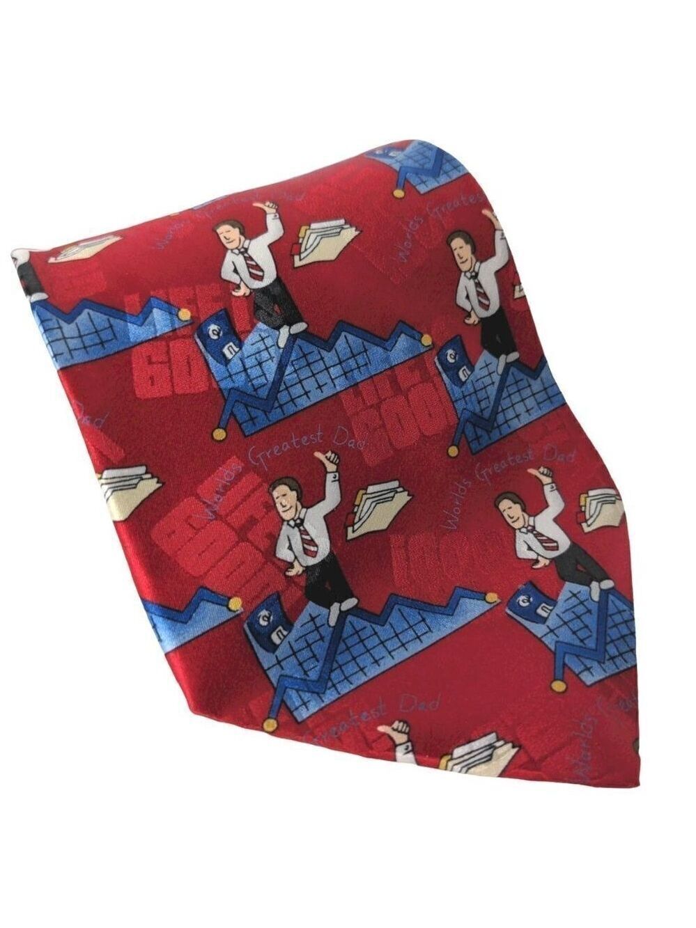 Vicky Davis Silk Necktie World's Greatest Dad